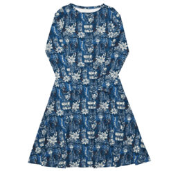 Blue Tiki Kitty – Women’s Midi Dress – #000017