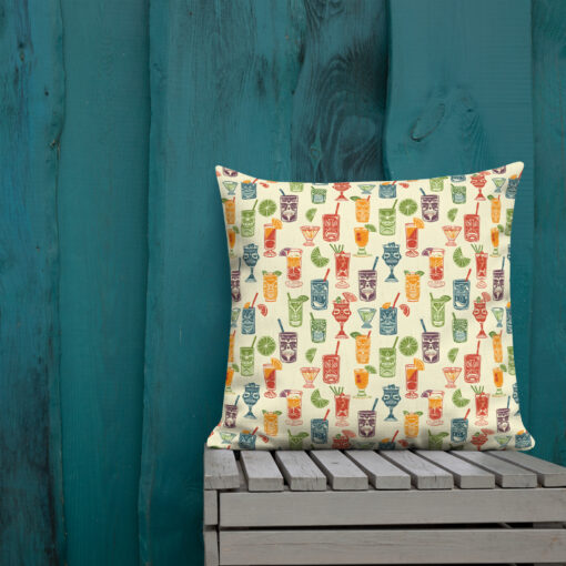 Tropical Tiki Libation – Premium Pillow – #000011