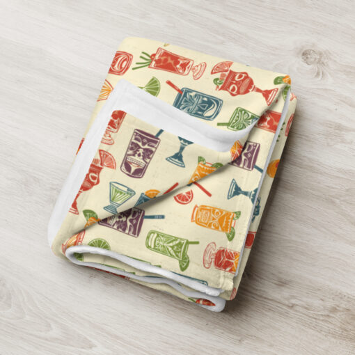 Tropical Tiki Libation – Throw Blanket – #000011