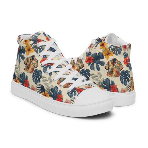 Hawaiian Shirt (Shoes) – Women’s High Top Canvas Shoes – #000015