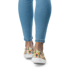 Happy Jungle Tiki Cat – Women’s slip-on canvas shoes – #000006