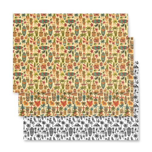 Catiki Originals - Tiki Inspired Wrapping Paper - Design Set #01