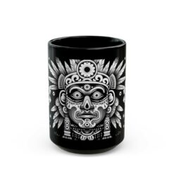 Catiki Cats Pattern – Black Ceramic Mug – #M000019