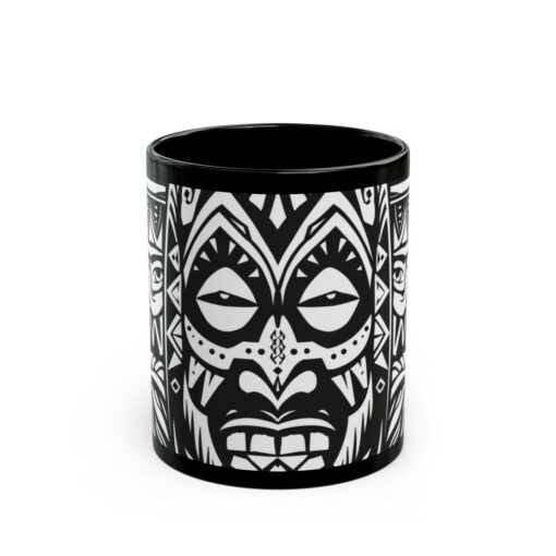Catiki Cats Pattern – Black Ceramic Mug – #M000018