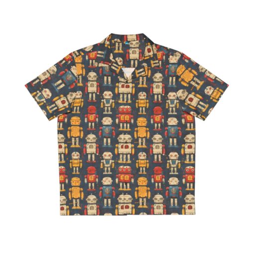 Retro Tiki Robot Toy III – Beachcomber Hawaiian Shirt – #000044