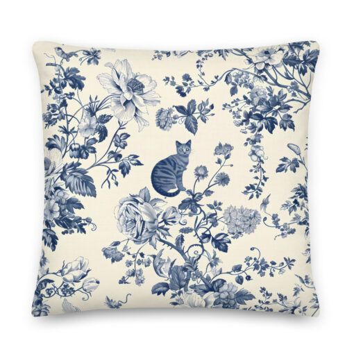 Toile de Jouy Cats III – Premium Pillow – #000035