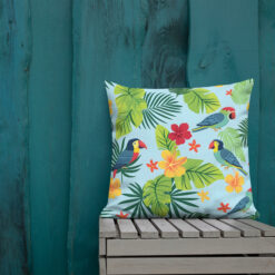 Tropical Birds II – Premium Pillow – #000019