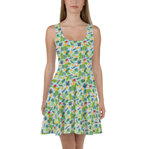 Tropical Birds II – Skater Dress – #000019