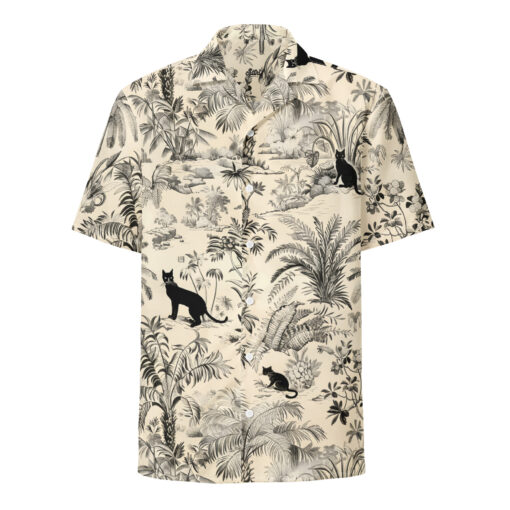 Toile de Jouy Cats I – Beachcomber Hawaiian Shirt – #000030