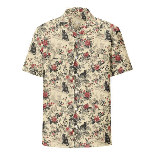 Toile de Jouy Cats II – Beachcomber Hawaiian Shirt – #000031