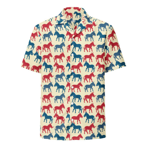 Patriotic Donkey – Beachcomber Hawaiian Shirt – #000033