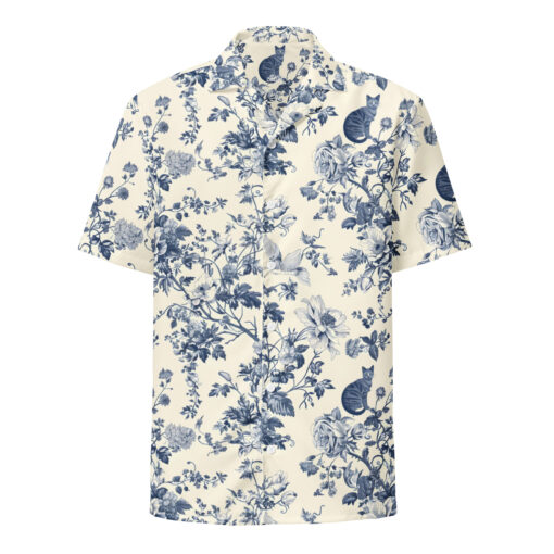 Toile de Jouy Cats III – Beachcomber Hawaiian Shirt – #000035