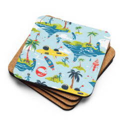 Galactic Getaway II – Cork-back Coaster – #000022