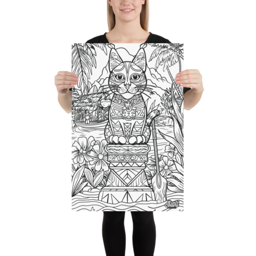 Catiki Cats - Family Coloring Poster - #000001