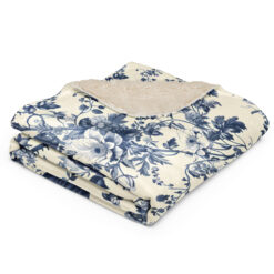 Toile de Jouy Cats III – Sherpa Blanket – #000035