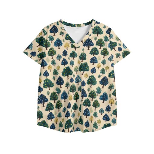 Women's Printed V Neck Workwear Nursing Tops