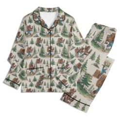 Bigfoot Hiking - Long Sleeve Adult Nightwear Pajama Set