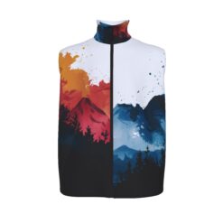 All-Over Print Men's Stand-up Collar Vest