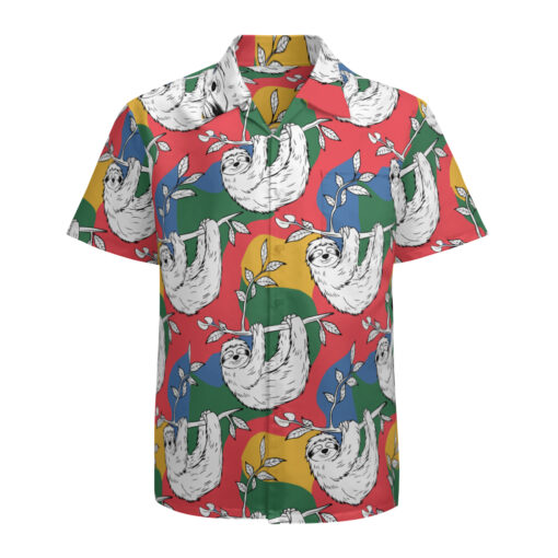 Sloth Jungle Chill - Catiki Hawaiian Beachcomber Tiki Shirt