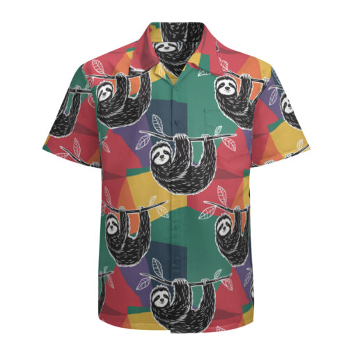 Sloth Oasis Design - Catiki Hawaiian Beachcomber Tiki Shirt