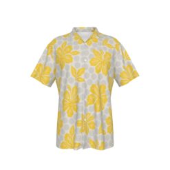 Golden Tropics – Cotton Poplin Hawaiian Tiki Shirt