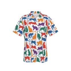 Color Cats Boogie – Catiki Originals Tiki Hawaiian Shirt (Cotton)