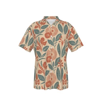 Midcentury Monstera Tiki Bloom - Catiki Originals Tiki Hawaiian Shirt (Cotton)
