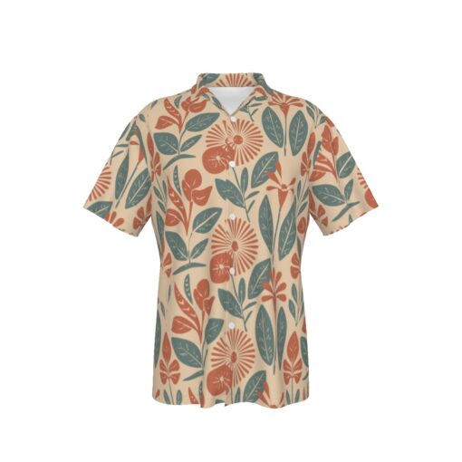 Midcentury Monstera Tiki Bloom - Catiki Originals Tiki Hawaiian Shirt (Cotton)